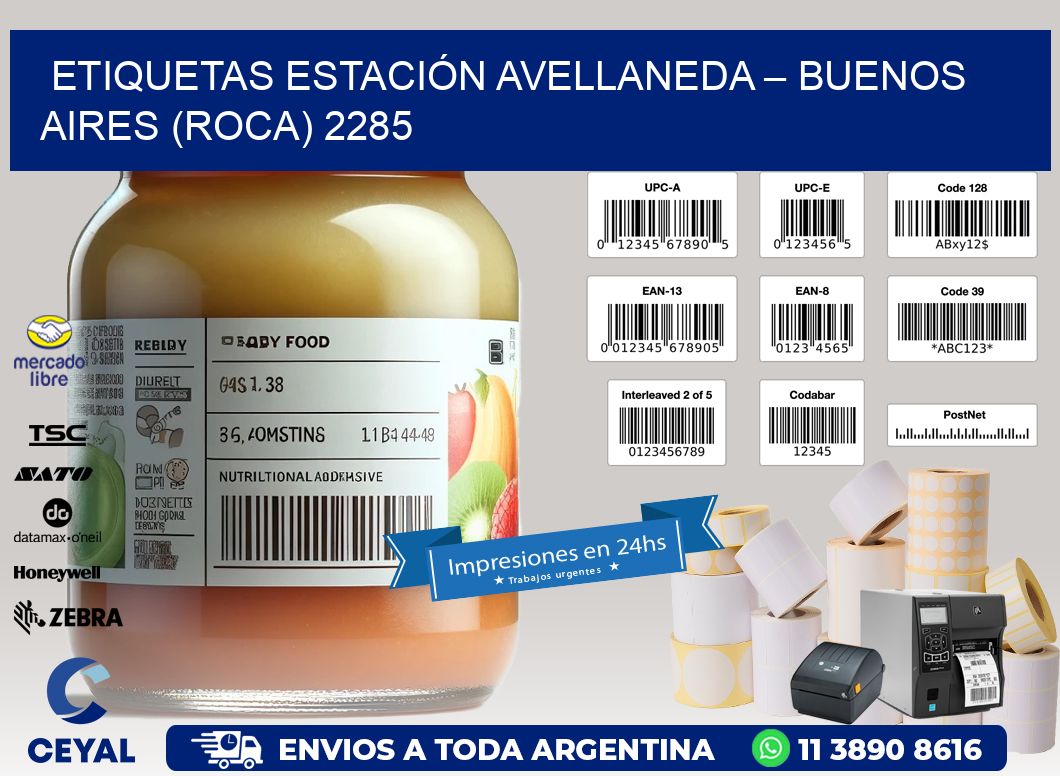 ETIQUETAS ESTACIÓN AVELLANEDA – BUENOS AIRES (ROCA) 2285