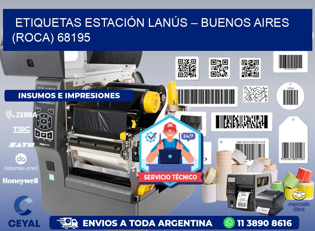 ETIQUETAS ESTACIÓN LANÚS – BUENOS AIRES (ROCA) 68195
