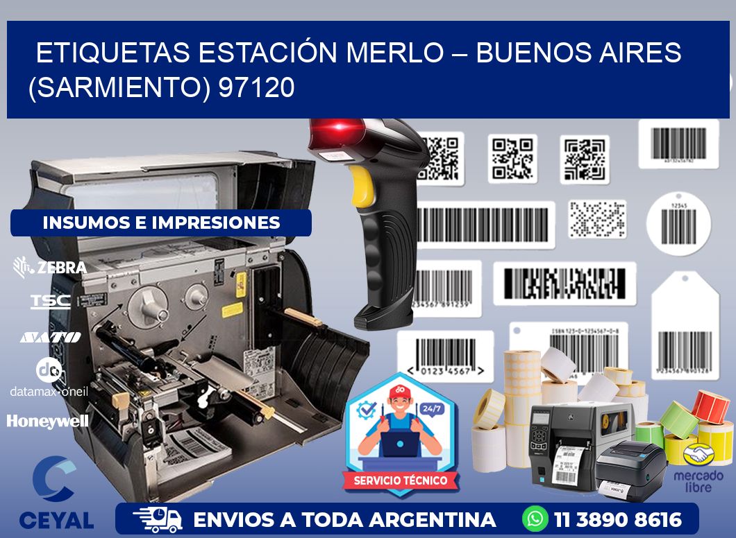ETIQUETAS ESTACIÓN MERLO – BUENOS AIRES (SARMIENTO) 97120