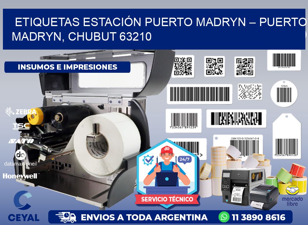 ETIQUETAS ESTACIÓN PUERTO MADRYN – PUERTO MADRYN, CHUBUT 63210