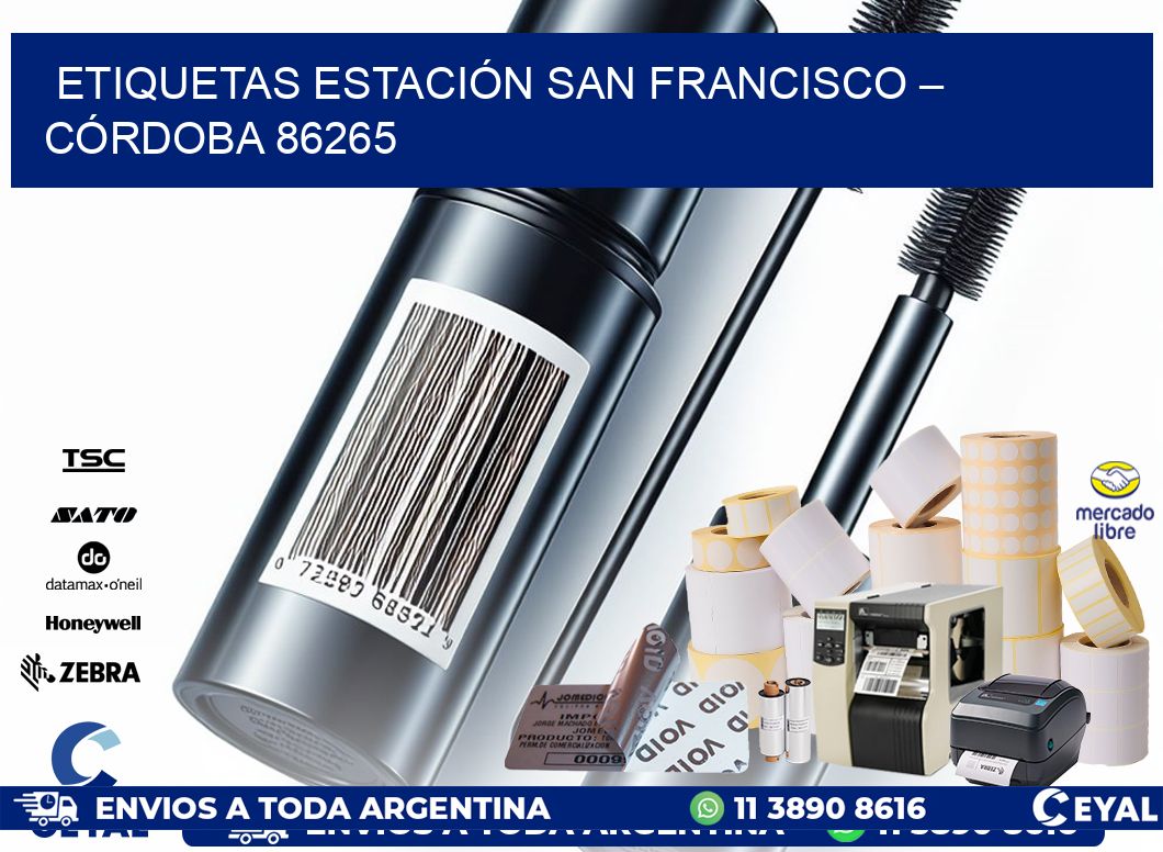 ETIQUETAS ESTACIÓN SAN FRANCISCO – CÓRDOBA 86265