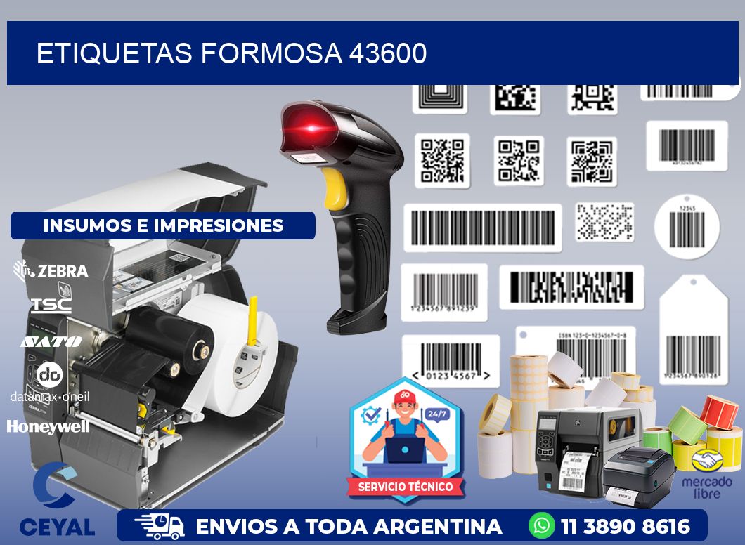 ETIQUETAS FORMOSA 43600