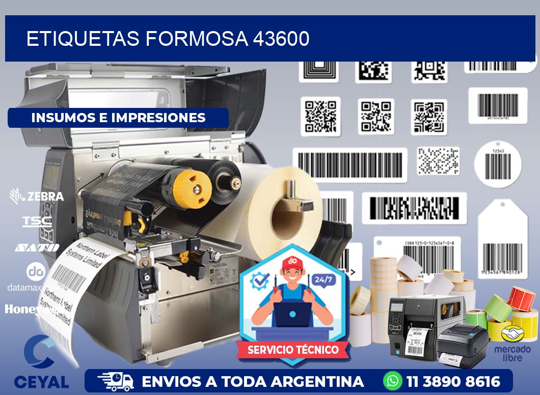 ETIQUETAS FORMOSA 43600