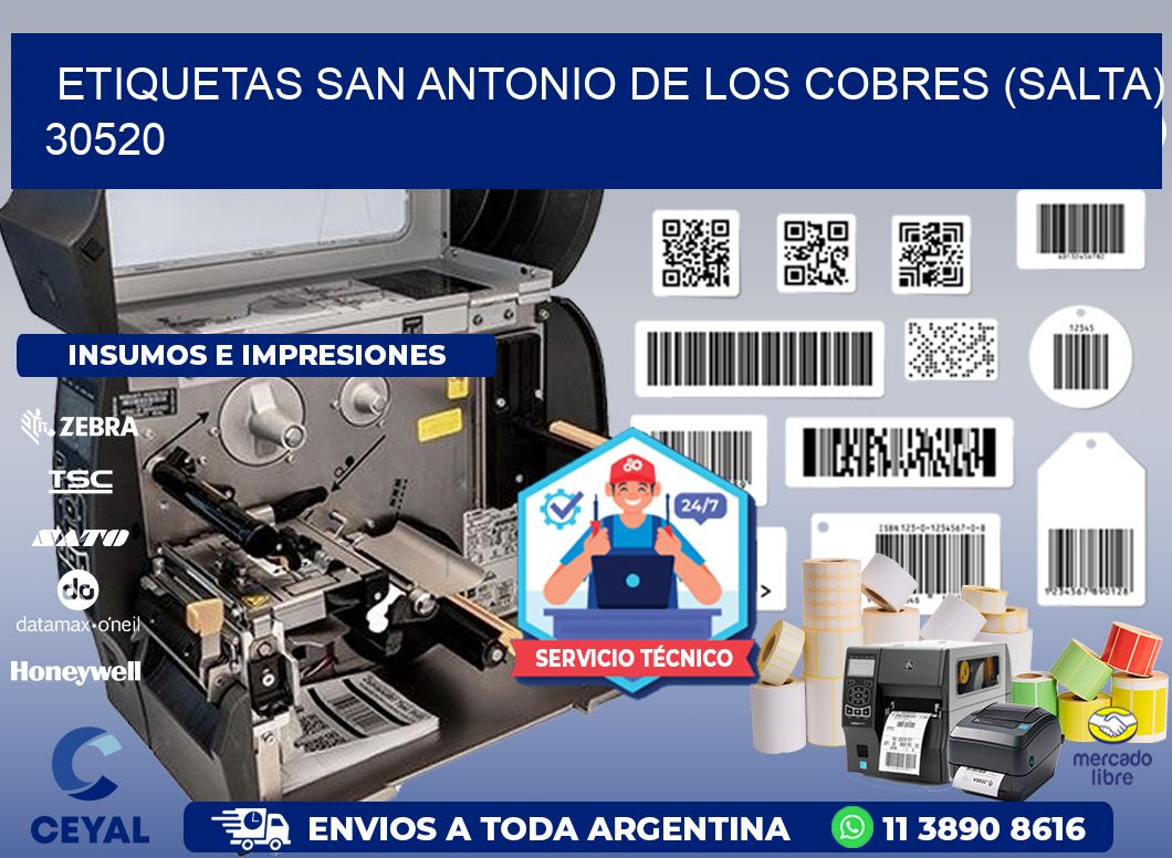 ETIQUETAS SAN ANTONIO DE LOS COBRES (SALTA) 30520