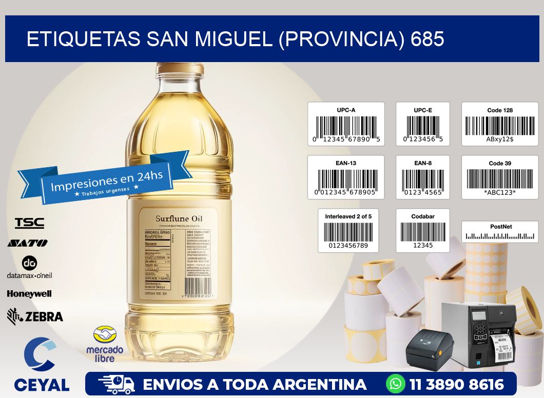 ETIQUETAS SAN MIGUEL (PROVINCIA) 685