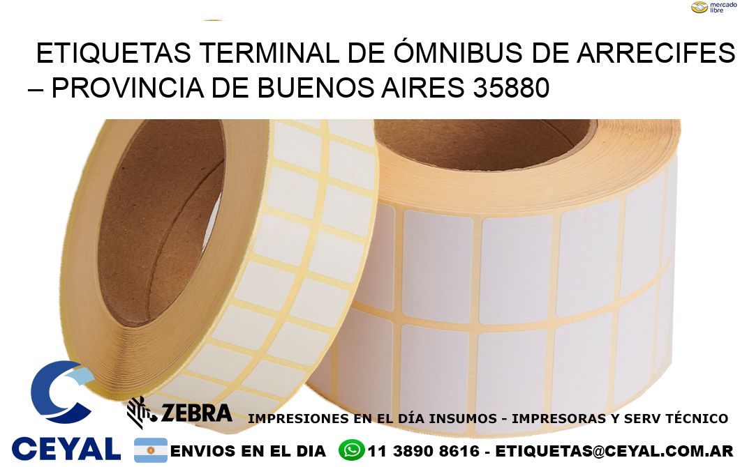 ETIQUETAS TERMINAL DE ÓMNIBUS DE ARRECIFES – PROVINCIA DE BUENOS AIRES 35880