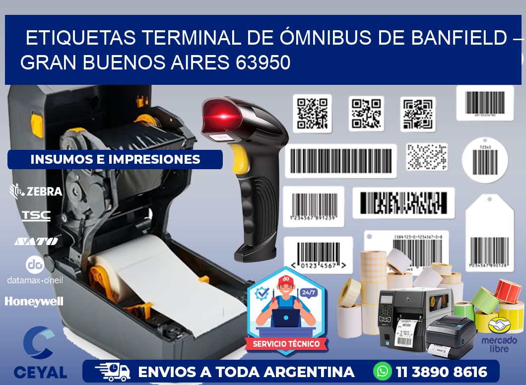 ETIQUETAS TERMINAL DE ÓMNIBUS DE BANFIELD – GRAN BUENOS AIRES 63950