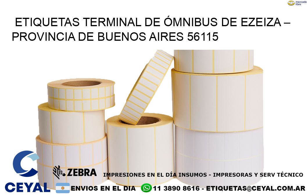 ETIQUETAS TERMINAL DE ÓMNIBUS DE EZEIZA – PROVINCIA DE BUENOS AIRES 56115