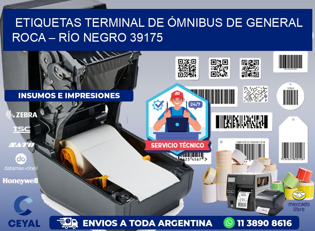 ETIQUETAS TERMINAL DE ÓMNIBUS DE GENERAL ROCA – RÍO NEGRO 39175