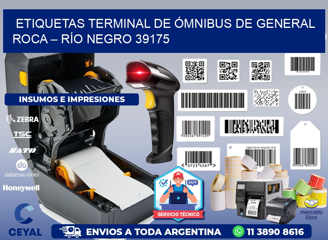 ETIQUETAS TERMINAL DE ÓMNIBUS DE GENERAL ROCA – RÍO NEGRO 39175