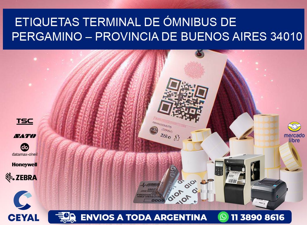 ETIQUETAS TERMINAL DE ÓMNIBUS DE PERGAMINO – PROVINCIA DE BUENOS AIRES 34010