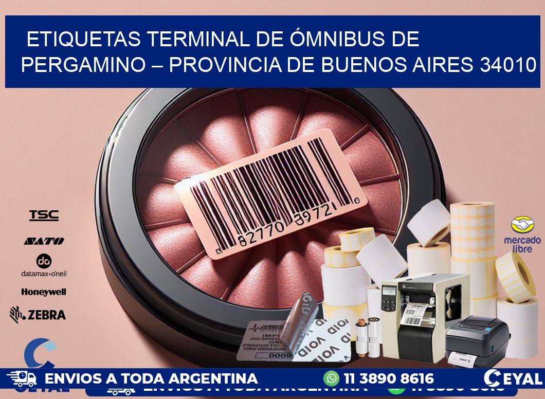 ETIQUETAS TERMINAL DE ÓMNIBUS DE PERGAMINO – PROVINCIA DE BUENOS AIRES 34010