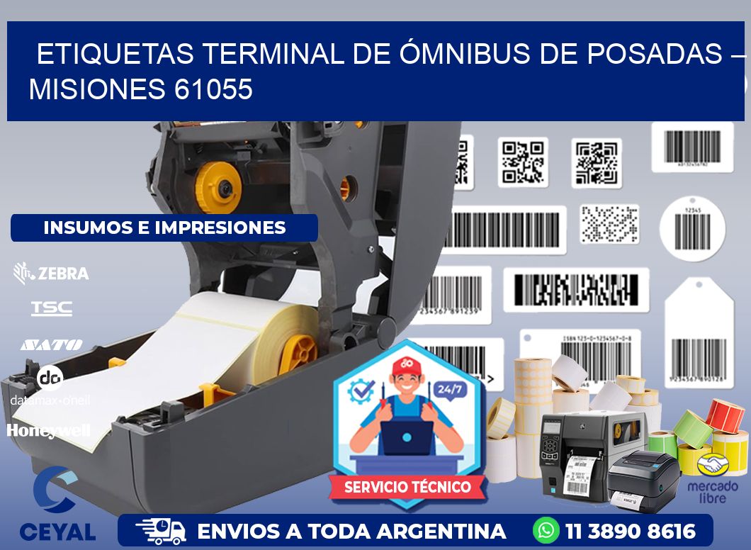 ETIQUETAS TERMINAL DE ÓMNIBUS DE POSADAS – MISIONES 61055