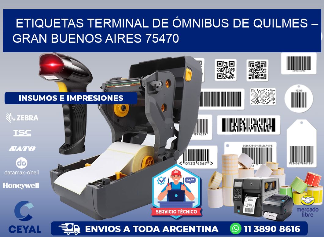 ETIQUETAS TERMINAL DE ÓMNIBUS DE QUILMES – GRAN BUENOS AIRES 75470