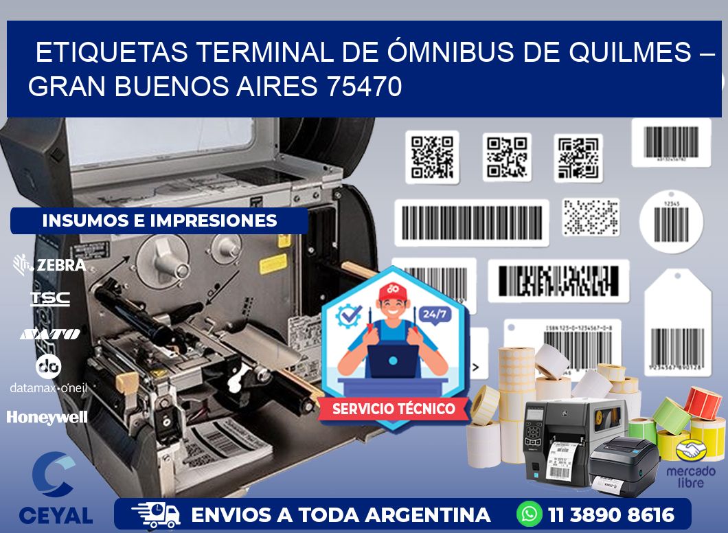 ETIQUETAS TERMINAL DE ÓMNIBUS DE QUILMES – GRAN BUENOS AIRES 75470