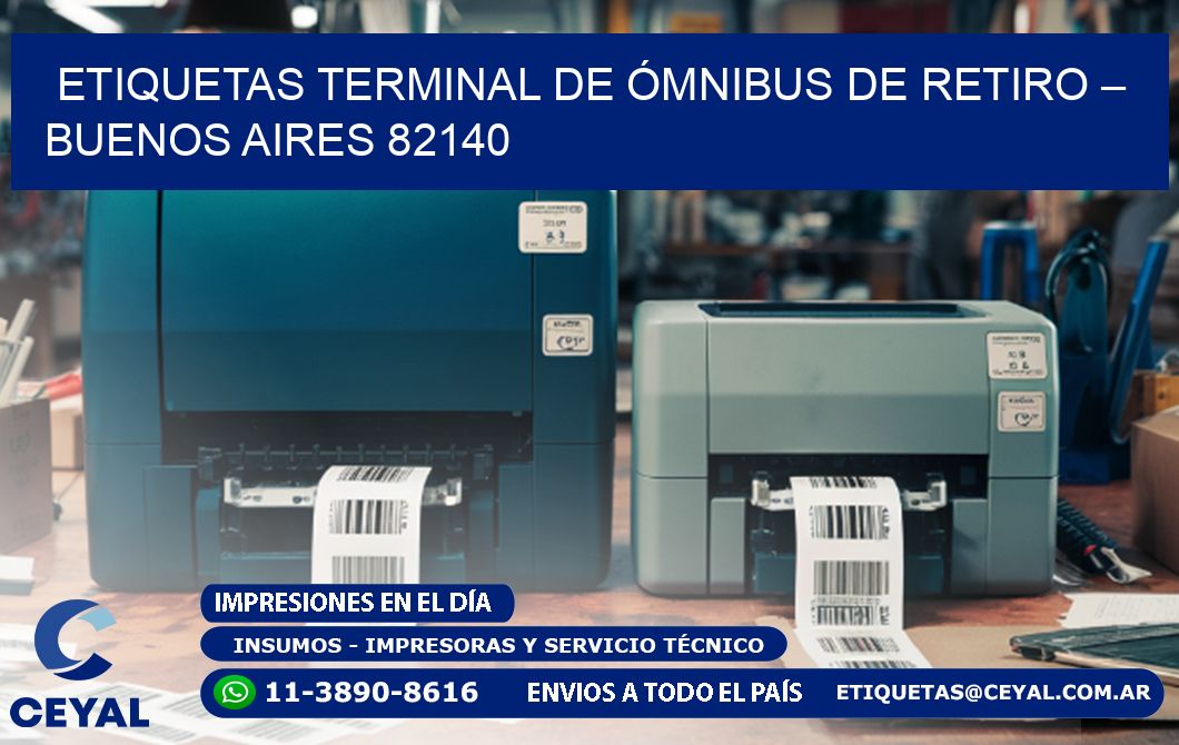 ETIQUETAS TERMINAL DE ÓMNIBUS DE RETIRO – BUENOS AIRES 82140
