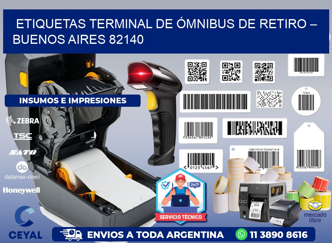 ETIQUETAS TERMINAL DE ÓMNIBUS DE RETIRO – BUENOS AIRES 82140