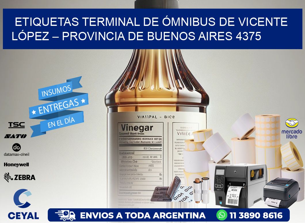 ETIQUETAS TERMINAL DE ÓMNIBUS DE VICENTE LÓPEZ – PROVINCIA DE BUENOS AIRES 4375