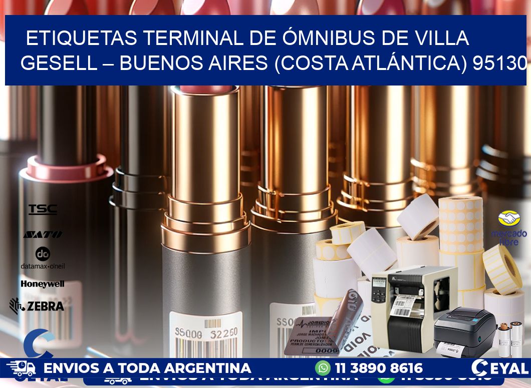 ETIQUETAS TERMINAL DE ÓMNIBUS DE VILLA GESELL – BUENOS AIRES (COSTA ATLÁNTICA) 95130