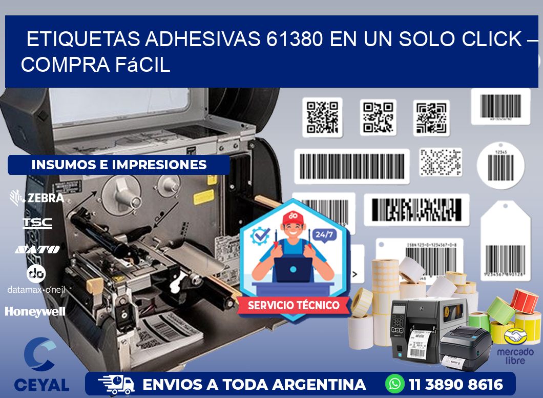 Etiquetas Adhesivas 61380 en un Solo Click – Compra Fácil