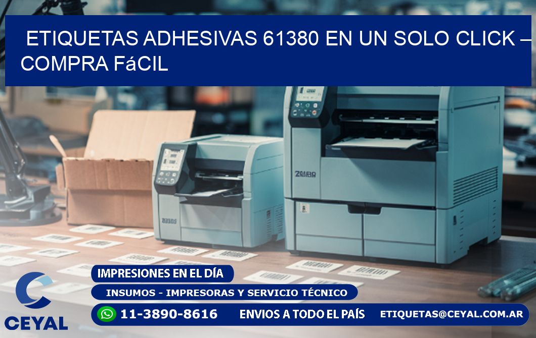 Etiquetas Adhesivas 61380 en un Solo Click – Compra Fácil