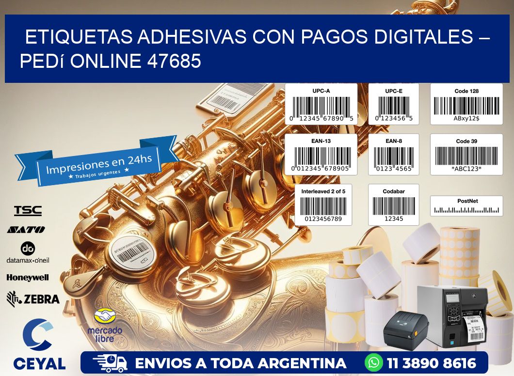 Etiquetas Adhesivas con Pagos Digitales – Pedí Online 47685