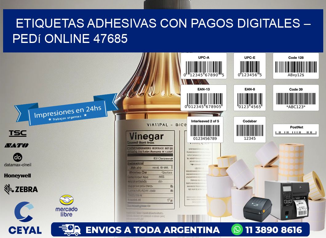 Etiquetas Adhesivas con Pagos Digitales – Pedí Online 47685