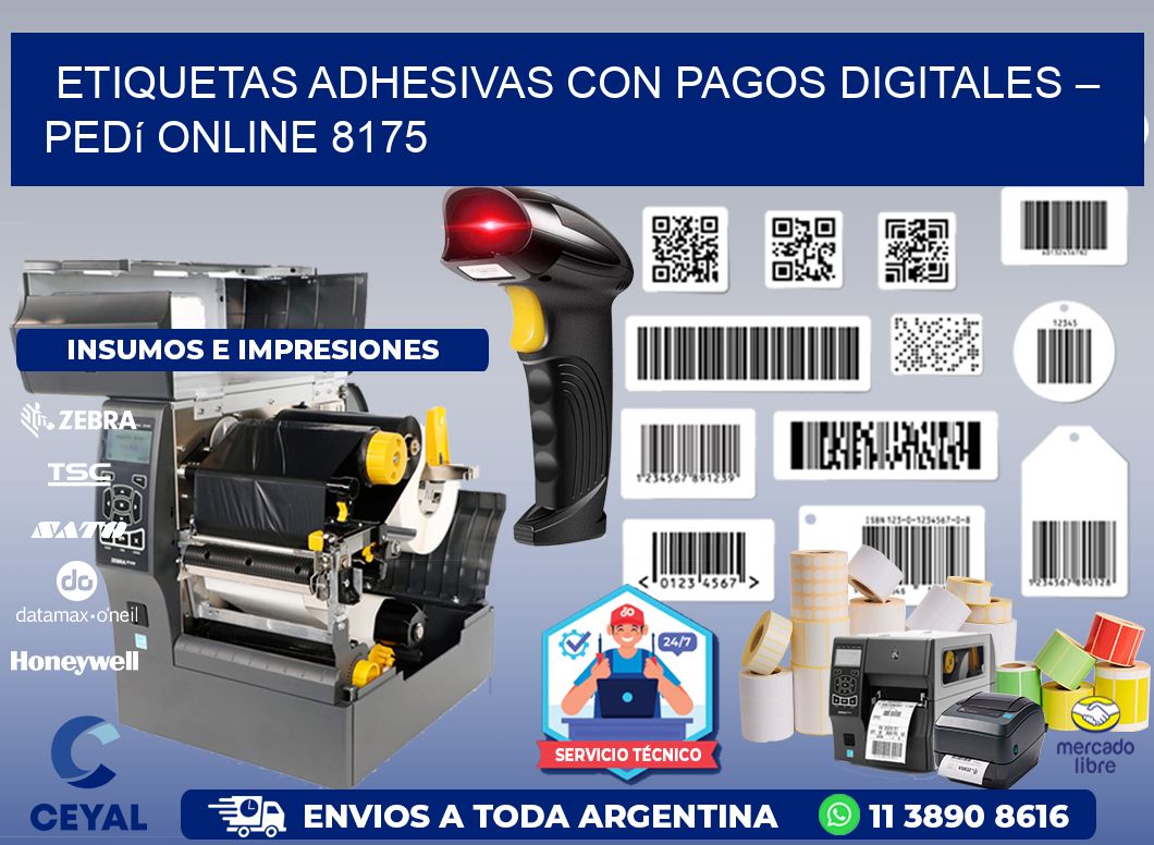 Etiquetas Adhesivas con Pagos Digitales – Pedí Online 8175