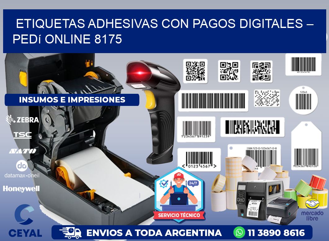 Etiquetas Adhesivas con Pagos Digitales – Pedí Online 8175