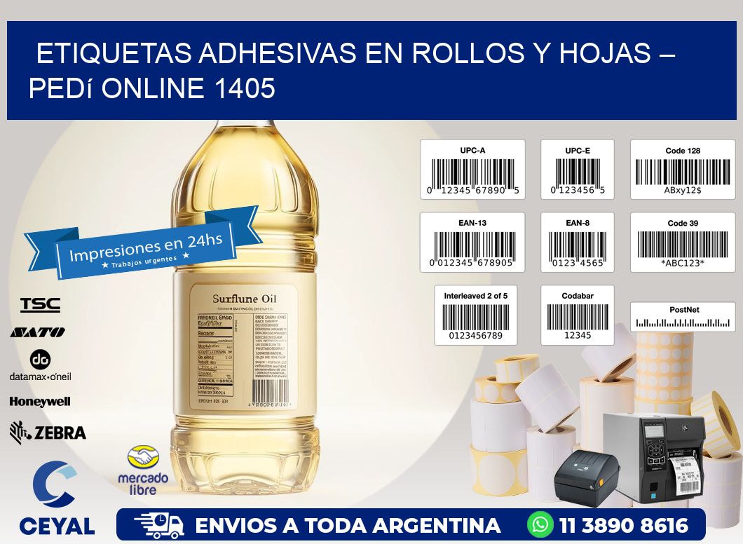Etiquetas Adhesivas en Rollos y Hojas – Pedí Online 1405