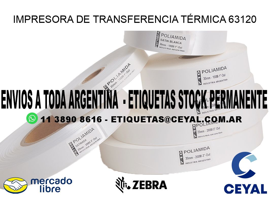 IMPRESORA DE TRANSFERENCIA TÉRMICA 63120