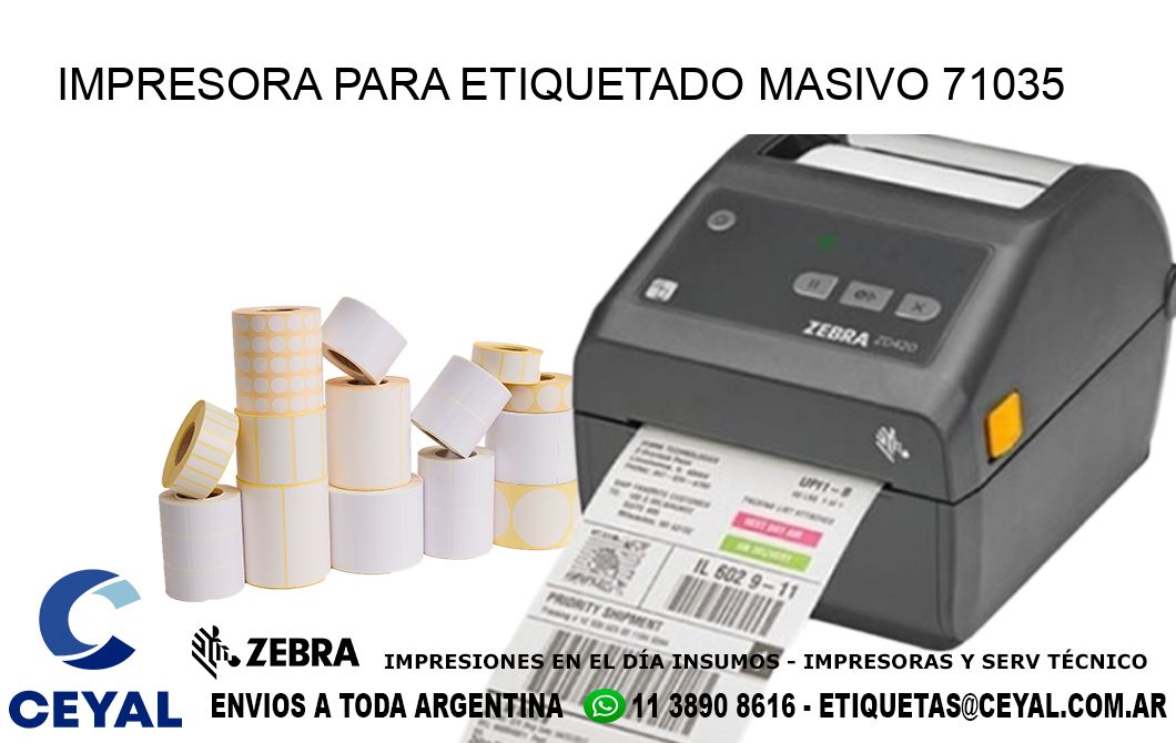 IMPRESORA PARA ETIQUETADO MASIVO 71035