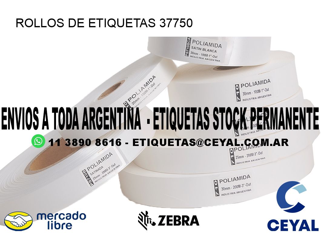 ROLLOS DE ETIQUETAS 37750