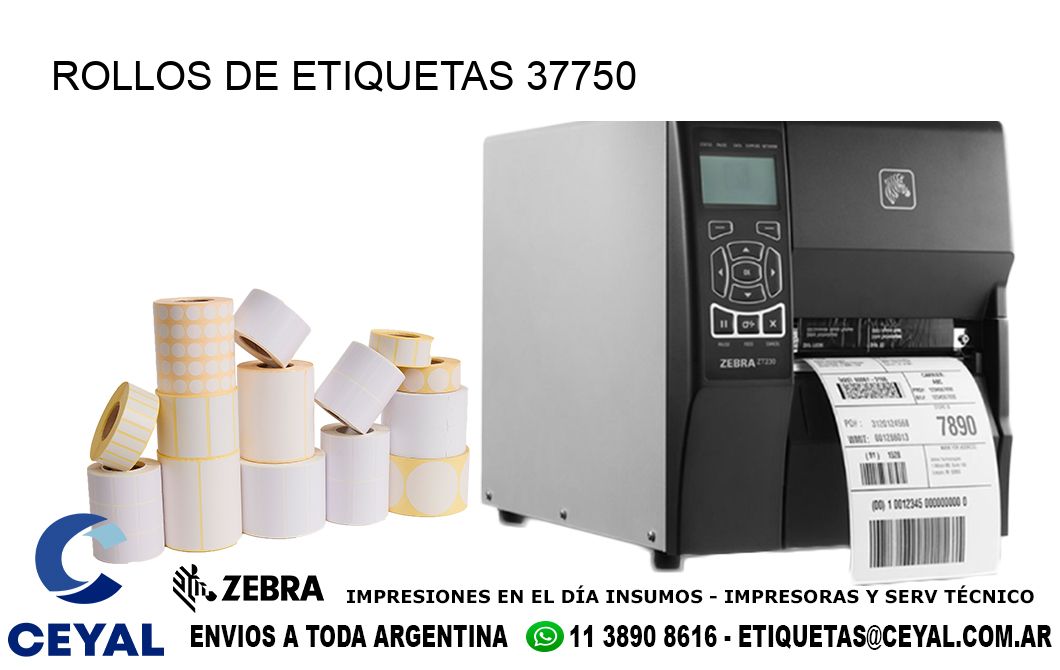 ROLLOS DE ETIQUETAS 37750