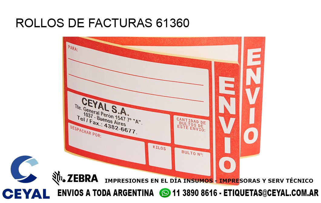 ROLLOS DE FACTURAS 61360