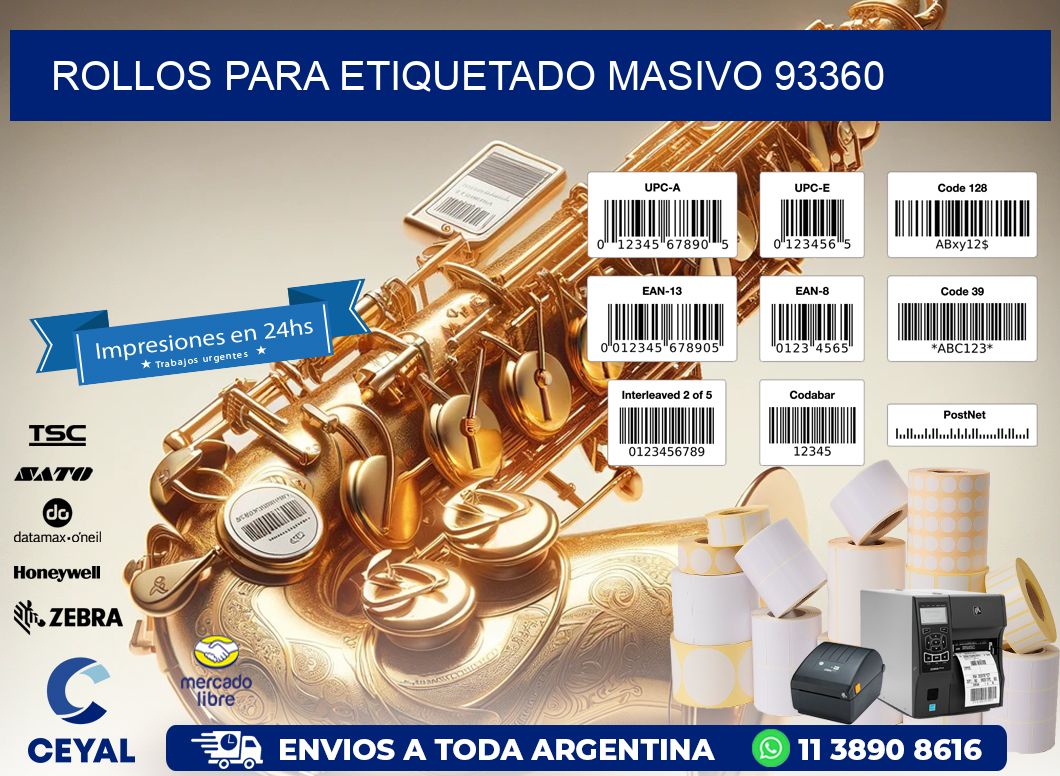 ROLLOS PARA ETIQUETADO MASIVO 93360