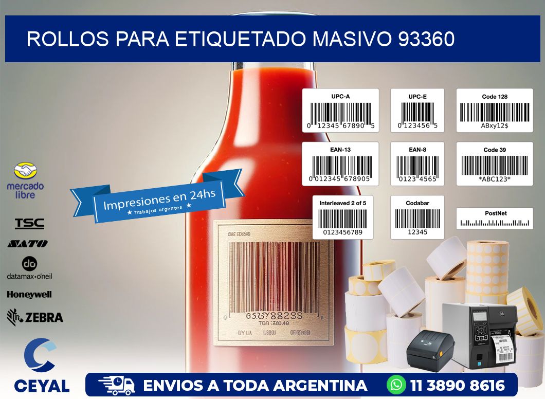 ROLLOS PARA ETIQUETADO MASIVO 93360