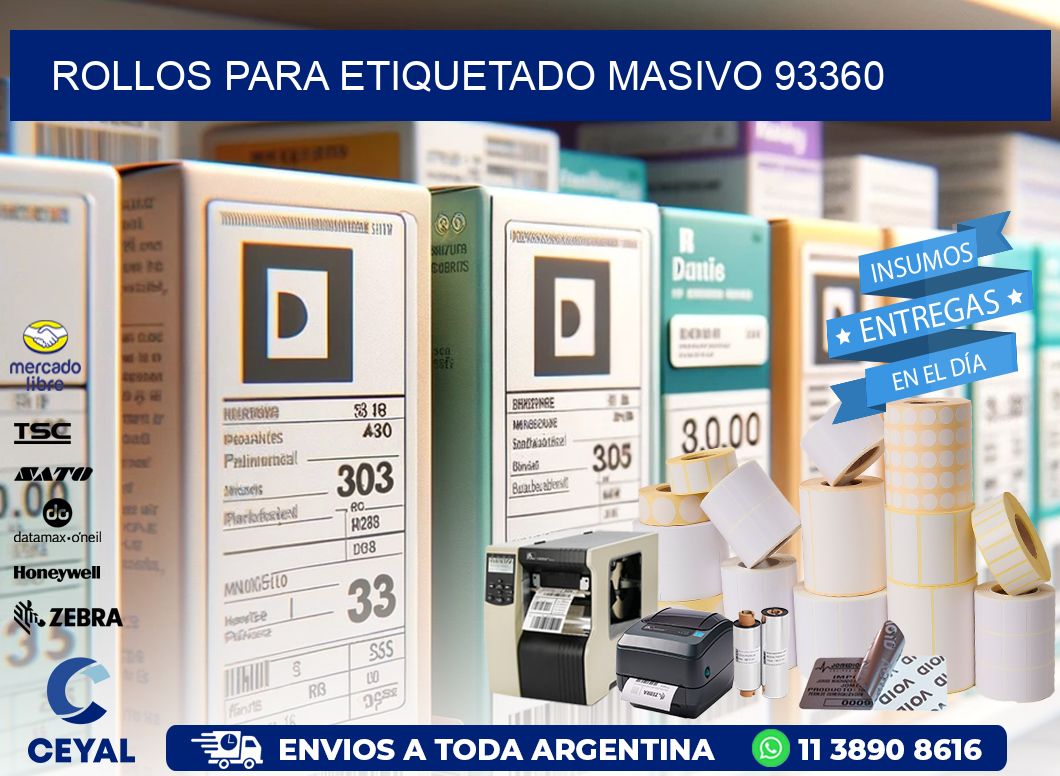 ROLLOS PARA ETIQUETADO MASIVO 93360