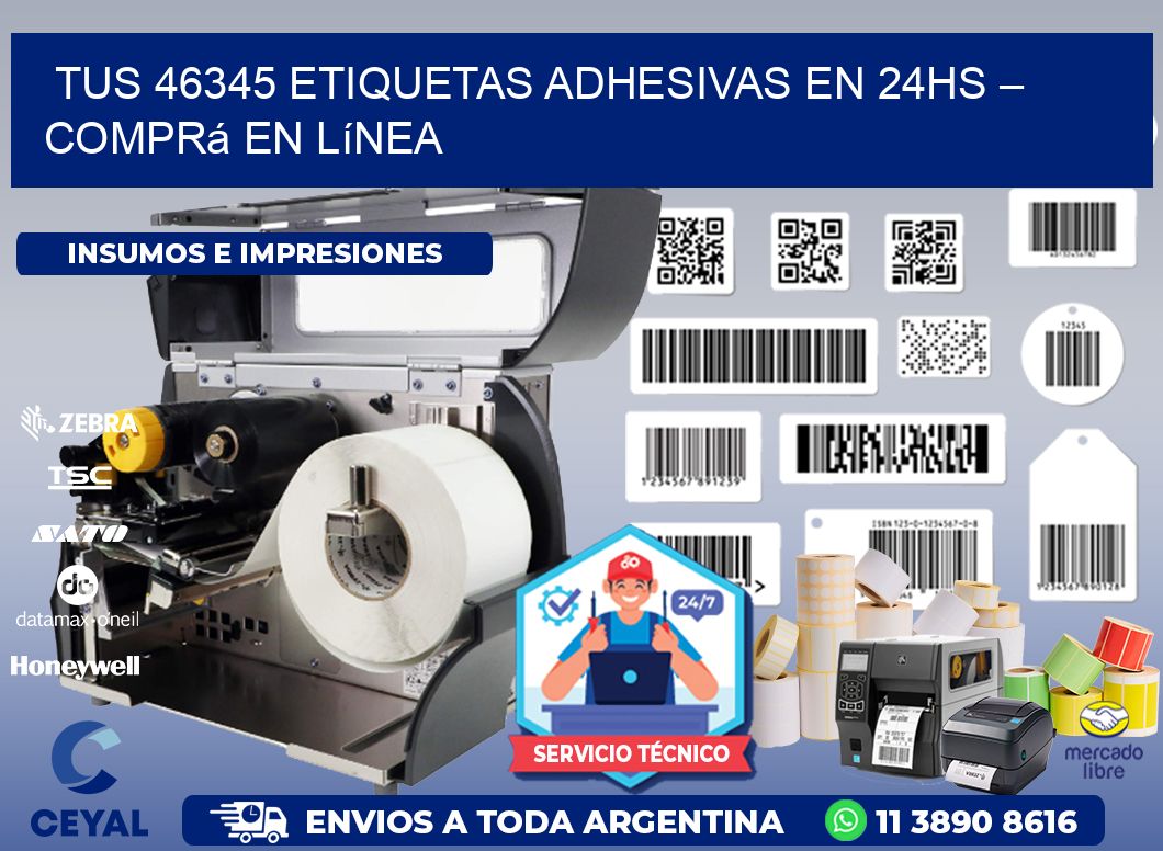 Tus 46345 Etiquetas Adhesivas en 24hs – Comprá en Línea