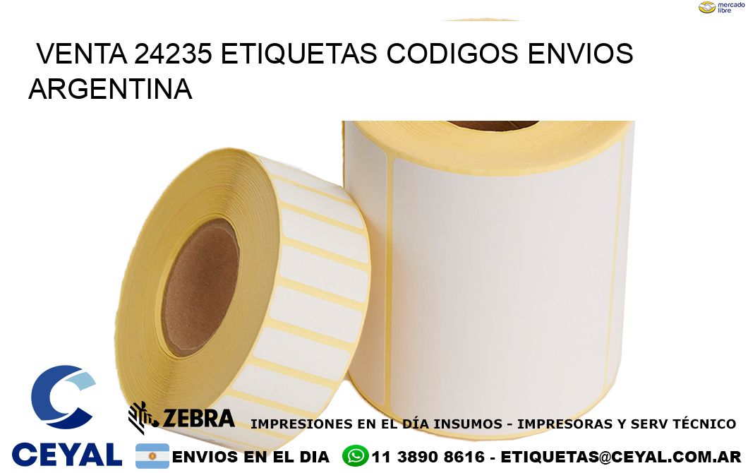 VENTA 24235 ETIQUETAS CODIGOS ENVIOS ARGENTINA