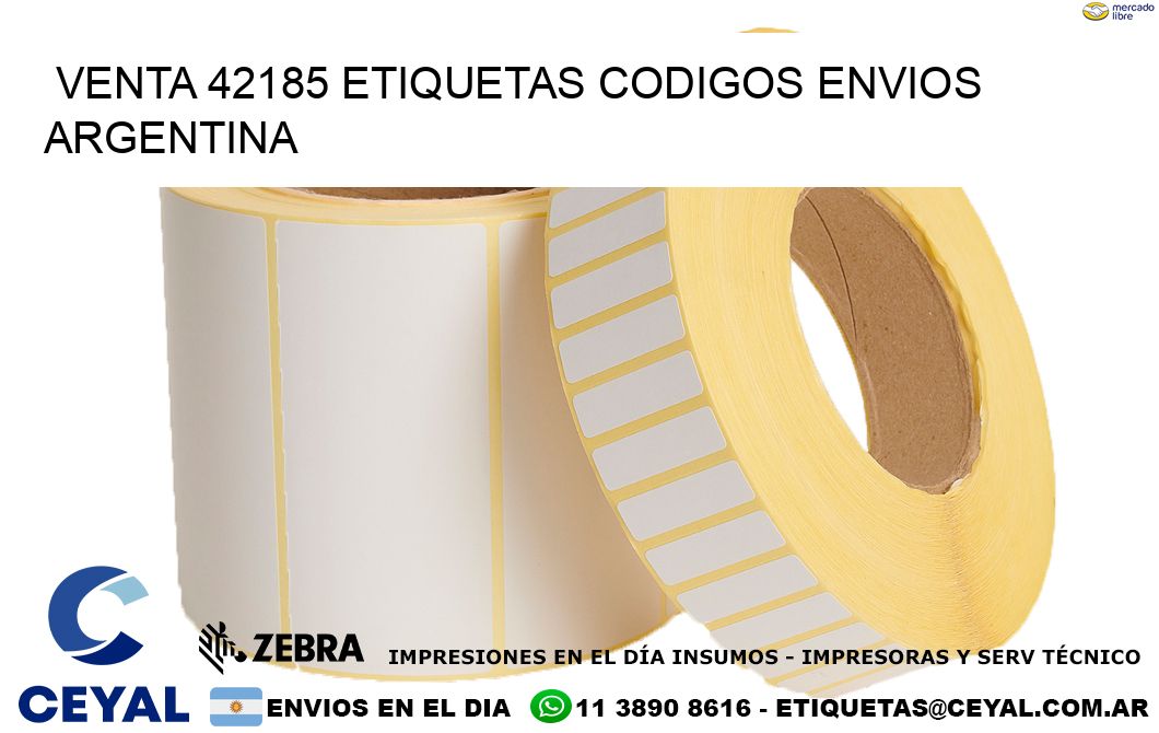 VENTA 42185 ETIQUETAS CODIGOS ENVIOS ARGENTINA