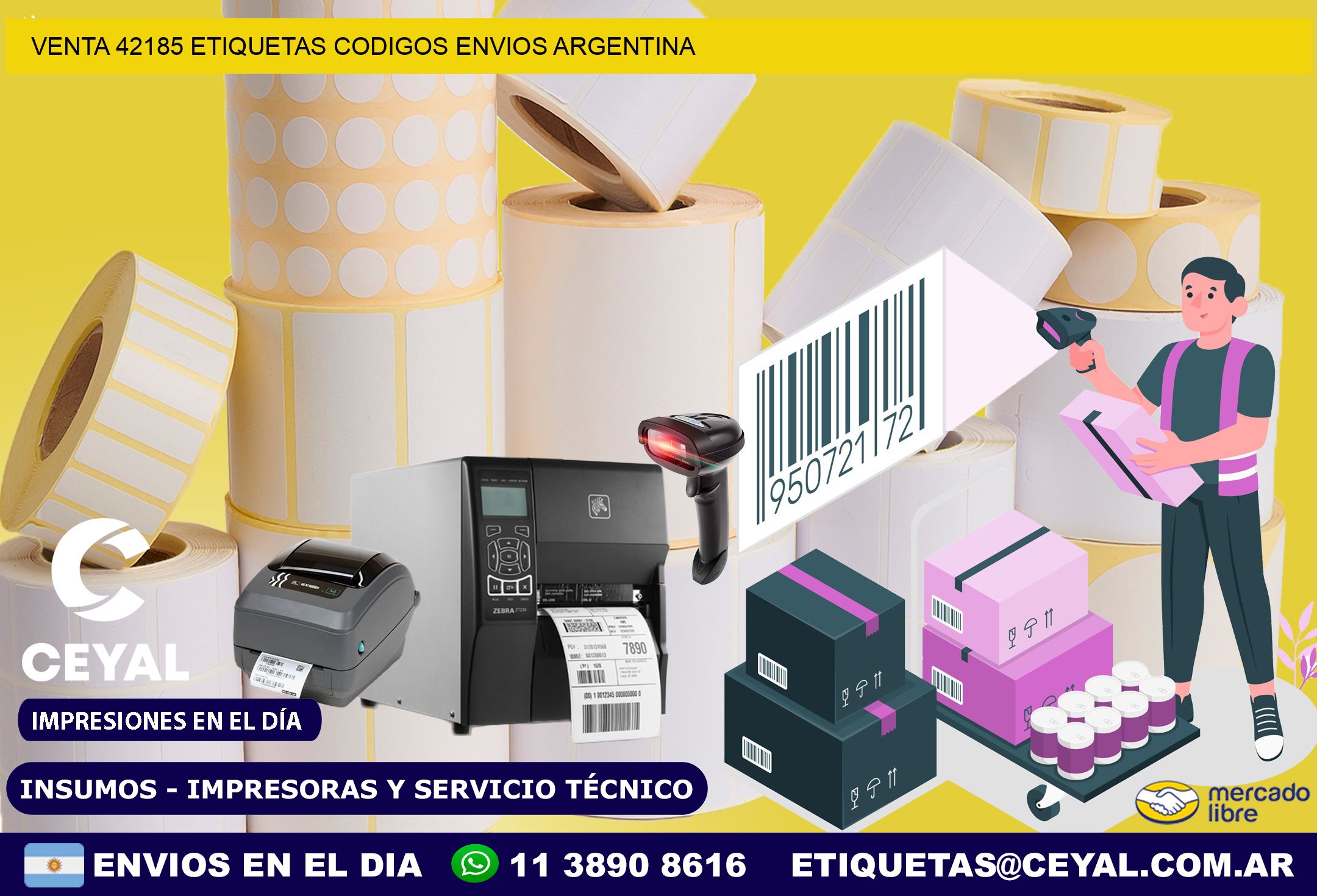 VENTA 42185 ETIQUETAS CODIGOS ENVIOS ARGENTINA