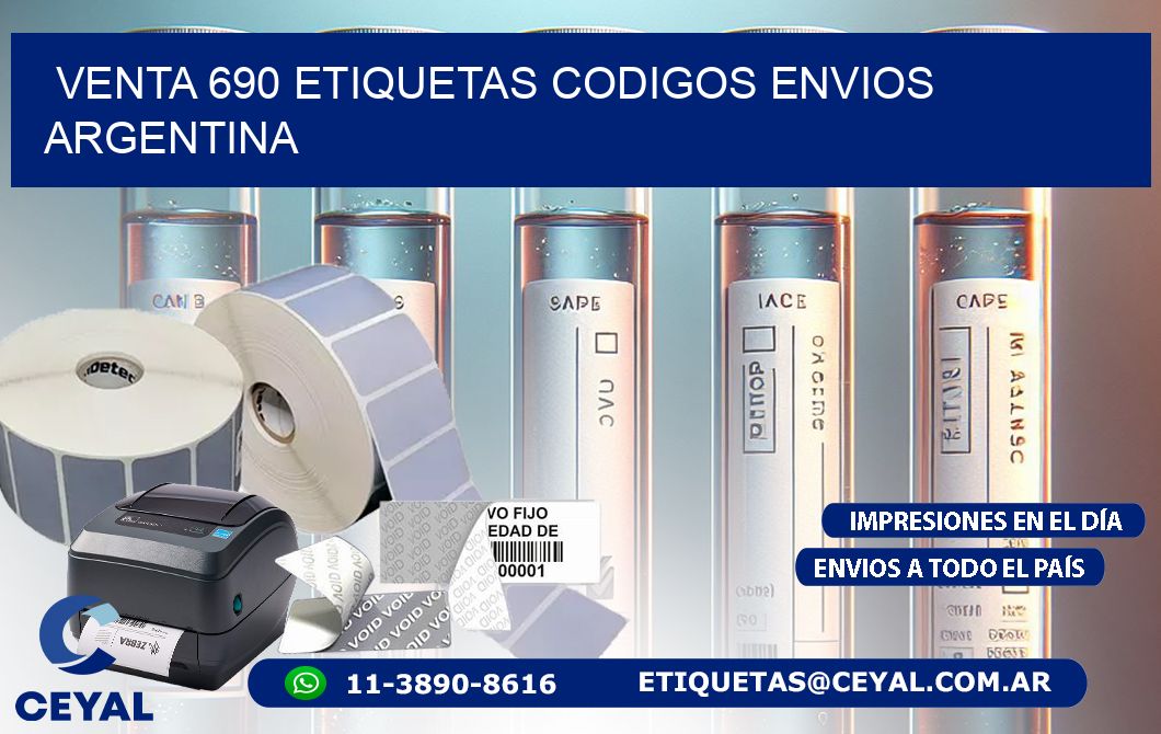 VENTA 690 ETIQUETAS CODIGOS ENVIOS ARGENTINA