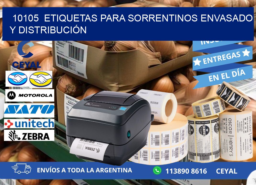 10105  ETIQUETAS PARA SORRENTINOS ENVASADO Y DISTRIBUCIÓN