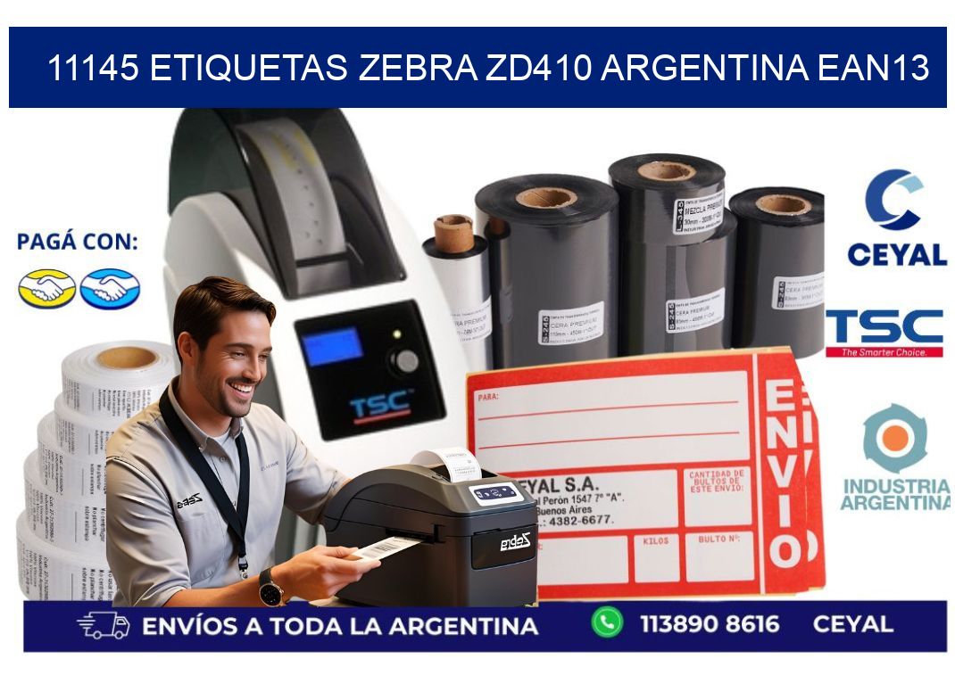 11145 etiquetas zebra zd410 argentina EAN13