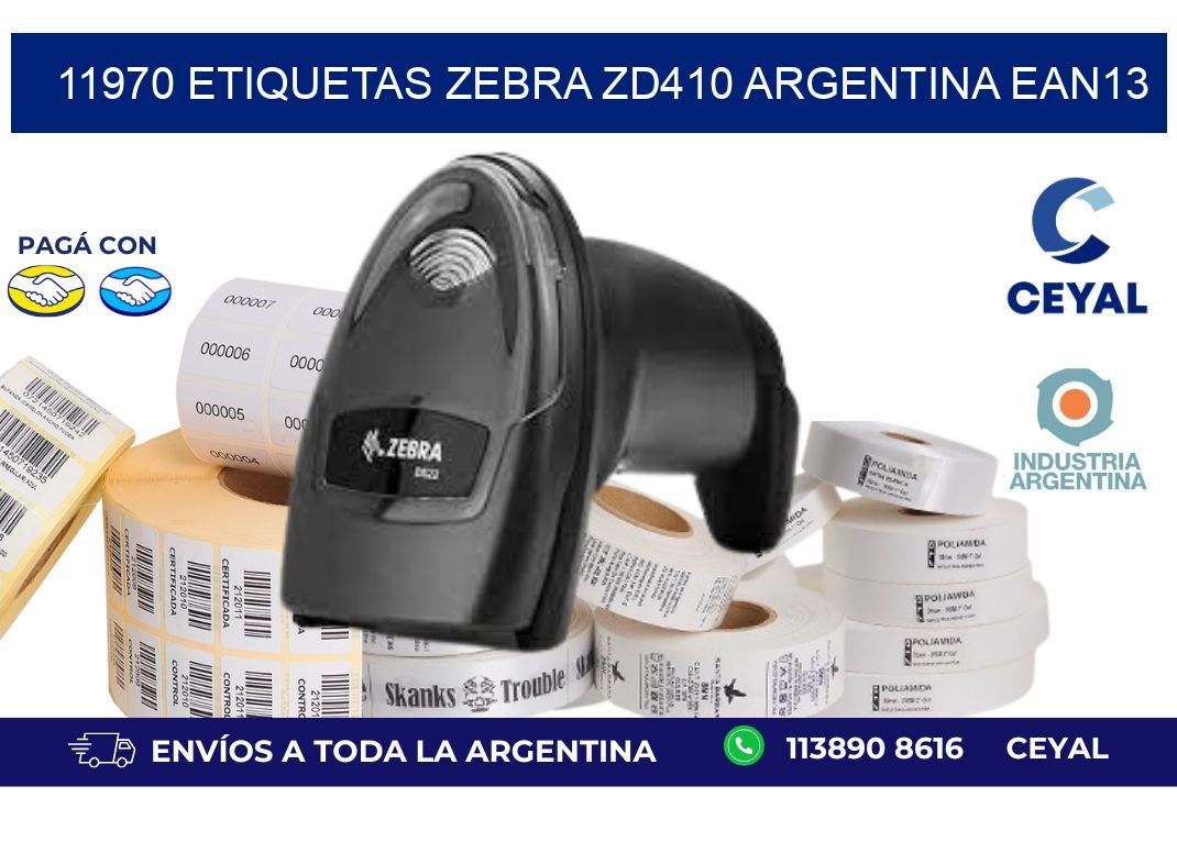 11970 etiquetas zebra zd410 argentina EAN13
