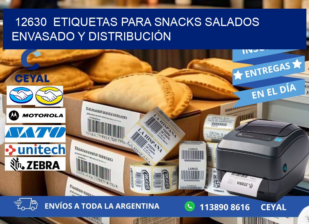 12630  ETIQUETAS PARA SNACKS SALADOS ENVASADO Y DISTRIBUCIÓN
