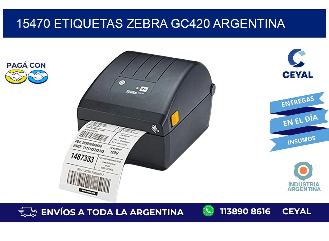 15470 etiquetas zebra gc420 argentina
