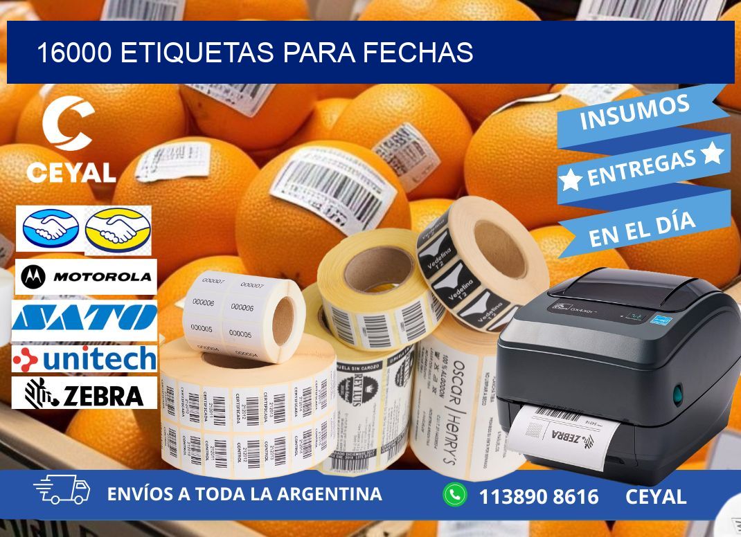 16000 ETIQUETAS PARA FECHAS