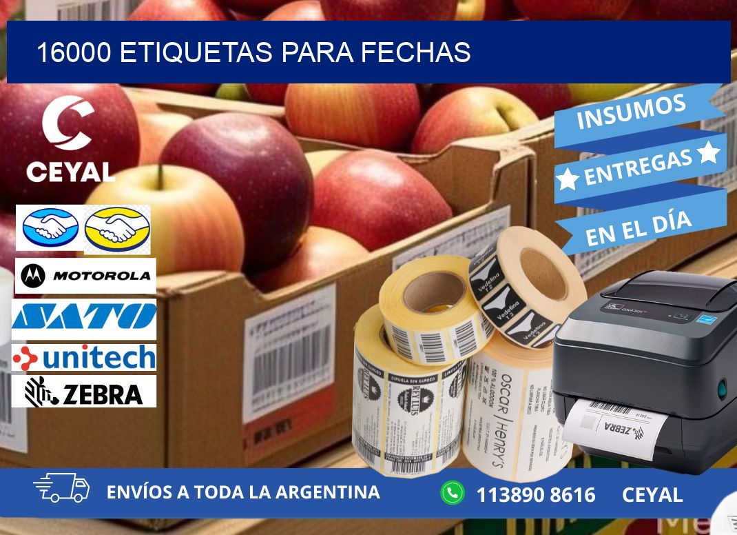 16000 ETIQUETAS PARA FECHAS